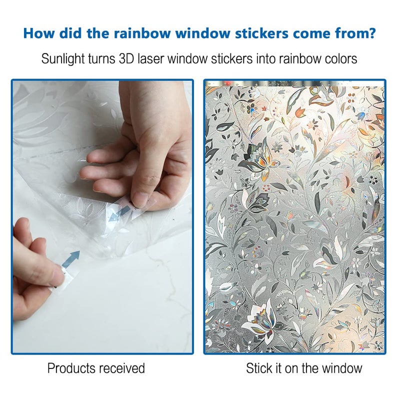 typumpkin Window Privacy Film, Frosted Removable Glass Covering for Bathroom, Opaque Static Cling Heat Control Door Sticker for Home Office Living Room, Non-Adhesive Matte White (35.4" x 78.7") - Image 2